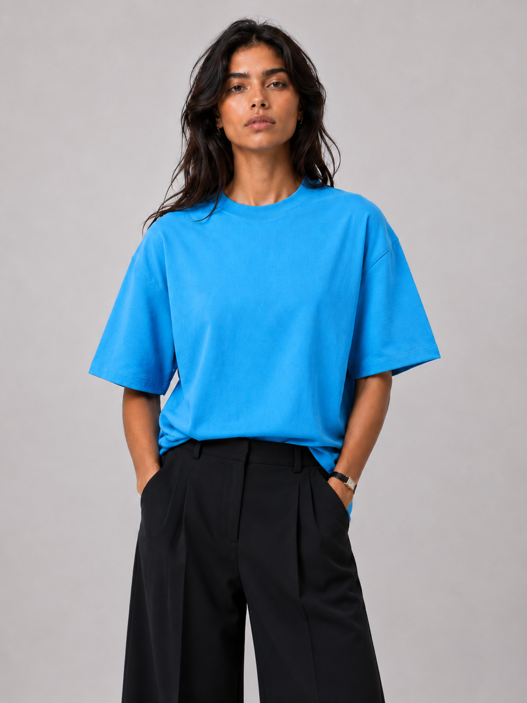 NAIVE The Dodger Blue Boxy - dodger blue heavyweight boxy-fit t-shirt - view 1