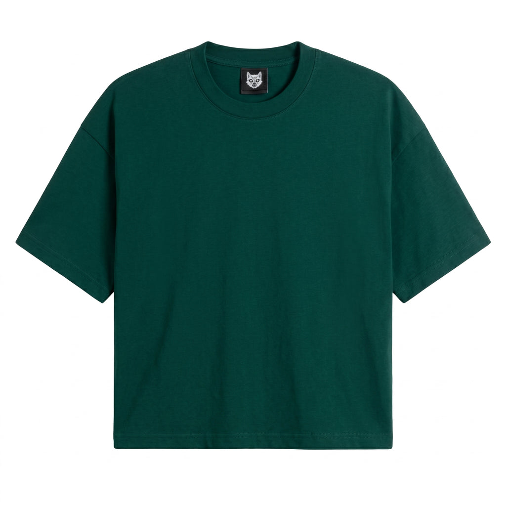 Green t-shirt on a white background