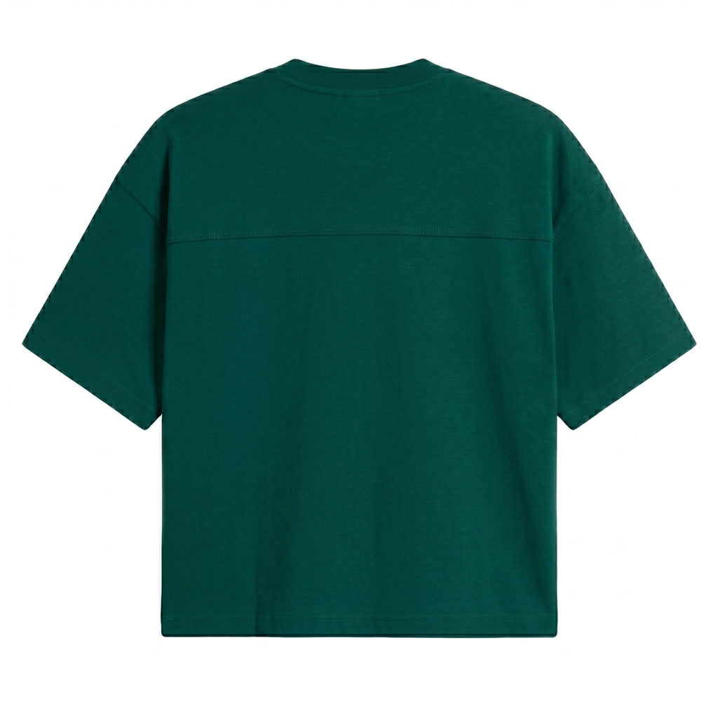 Green t-shirt on a white background