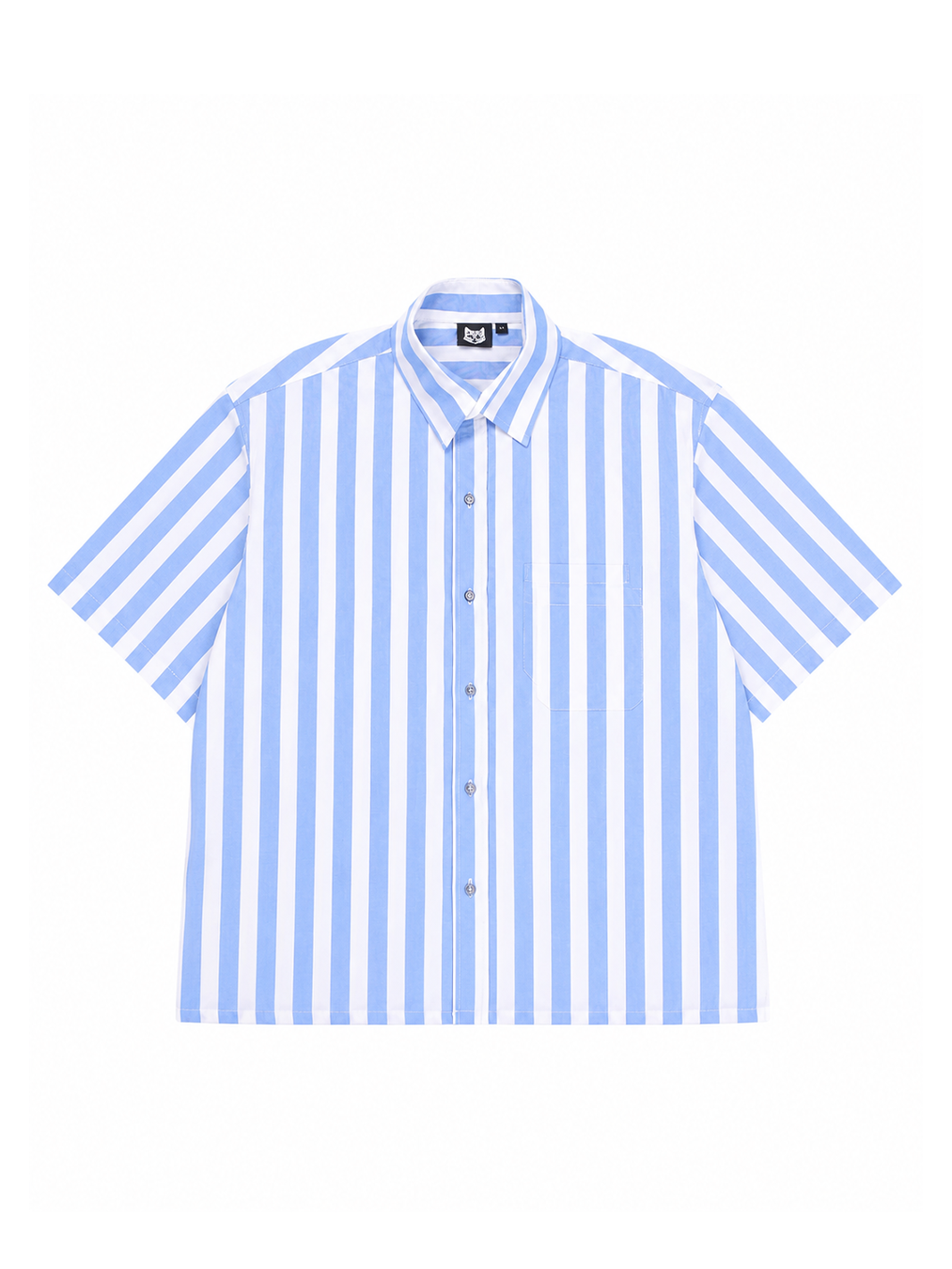 Two Pockets Blue Striped Shirt - NAIVE
