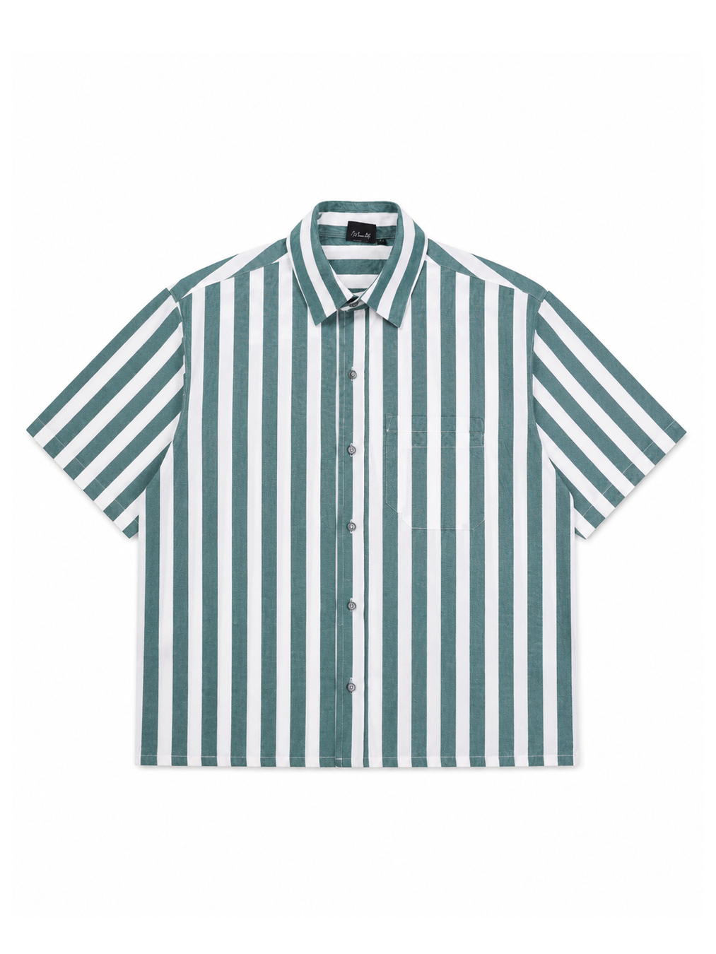 Two Pockets Green Striped Shirt - NAIVE